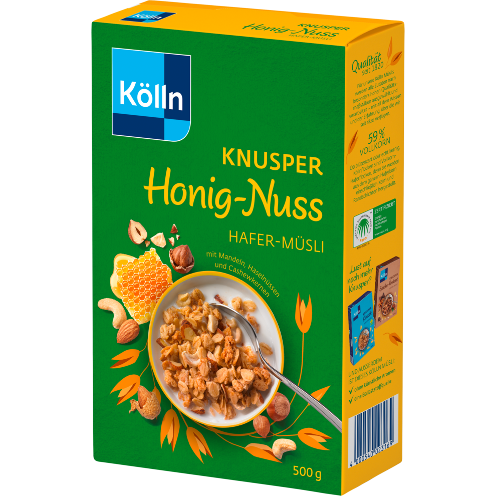 Kölln Мюсли хрустящий мёд орех 500g