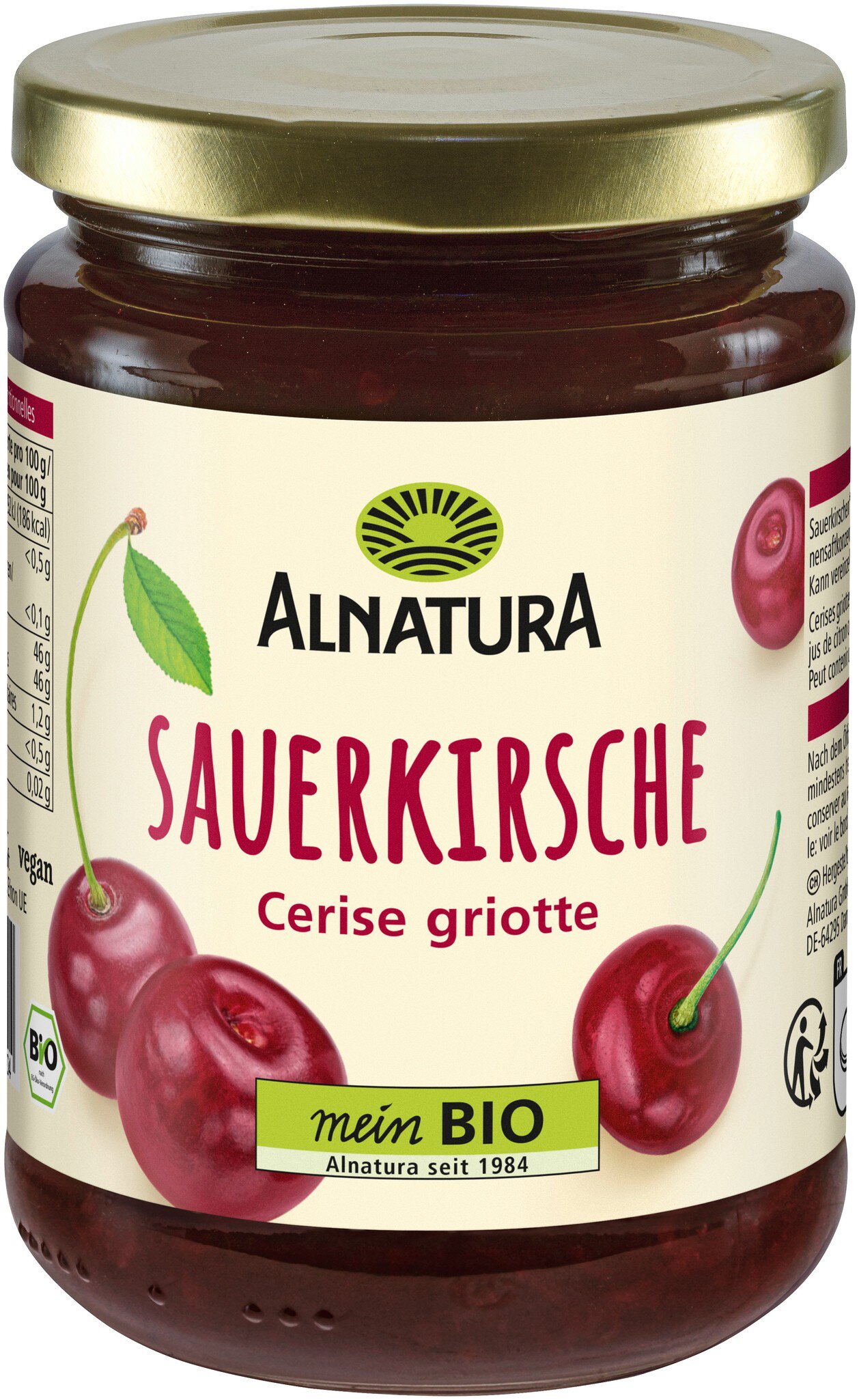 Bio Alnatura Fruchtaufstrich Sauerkirschen 420g