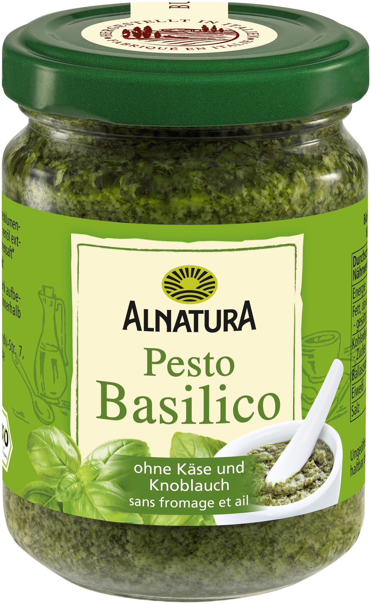 Bio Alnatura Pesto Basilico 130g