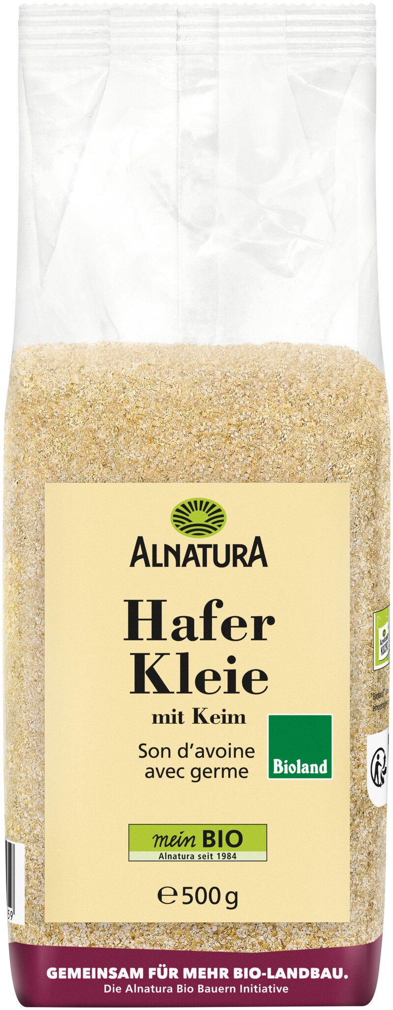 Bio Alnatura Haferkleie mit Keim 500g