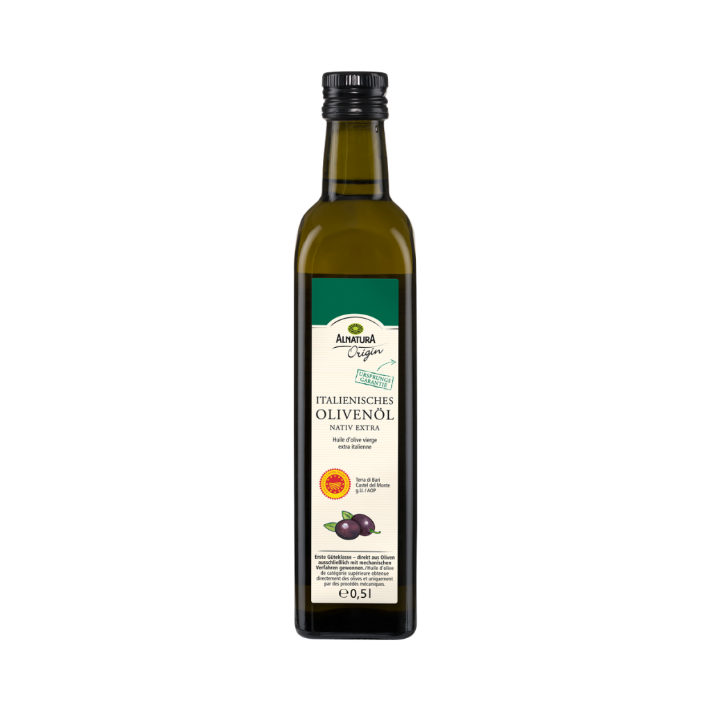 Bio Alnatura Italienisches Olivenöl (Olio Extra Vergine di Oliva Dauno) 0,5l