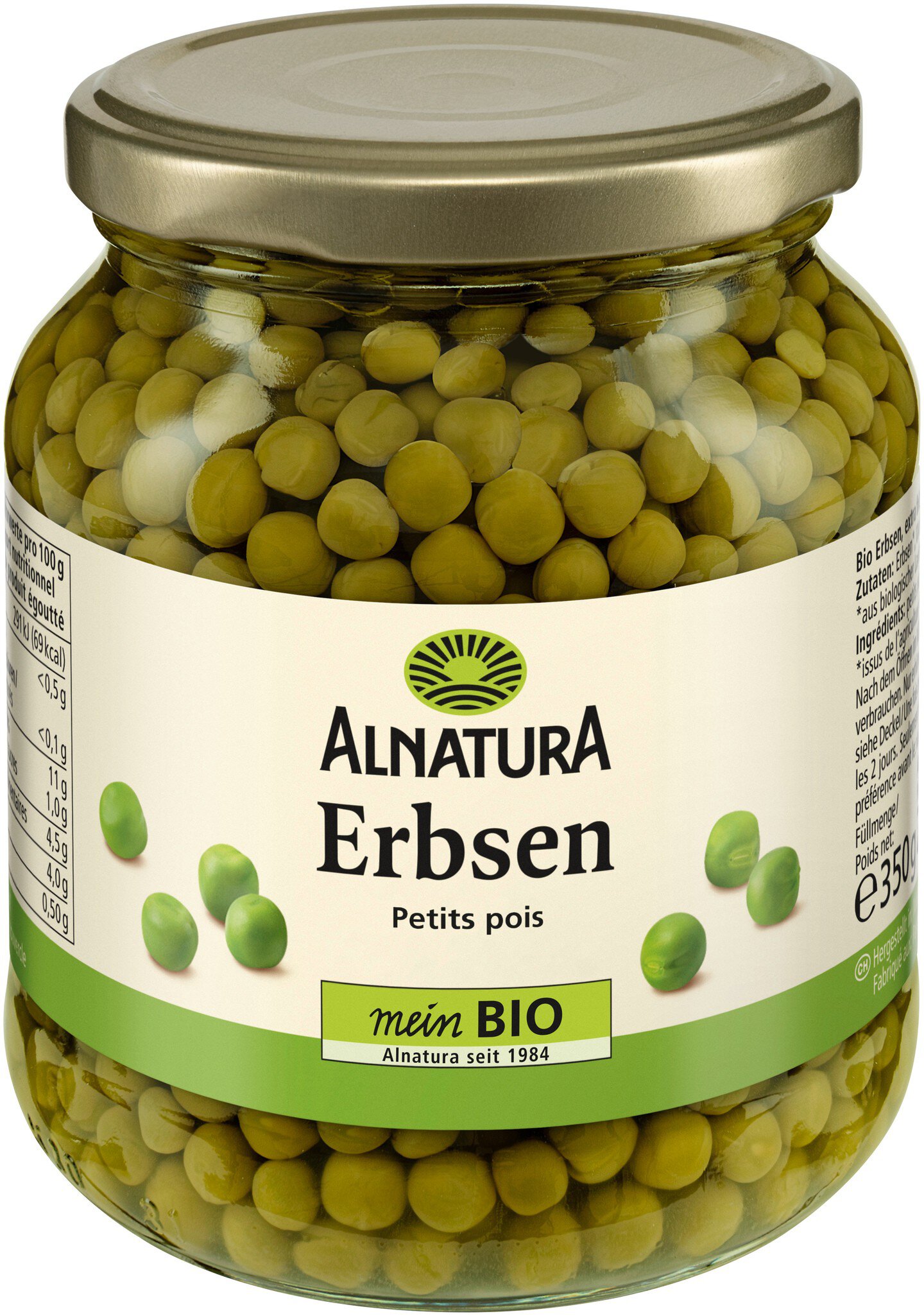 Bio Alnatura Erbsen extra fein 350g