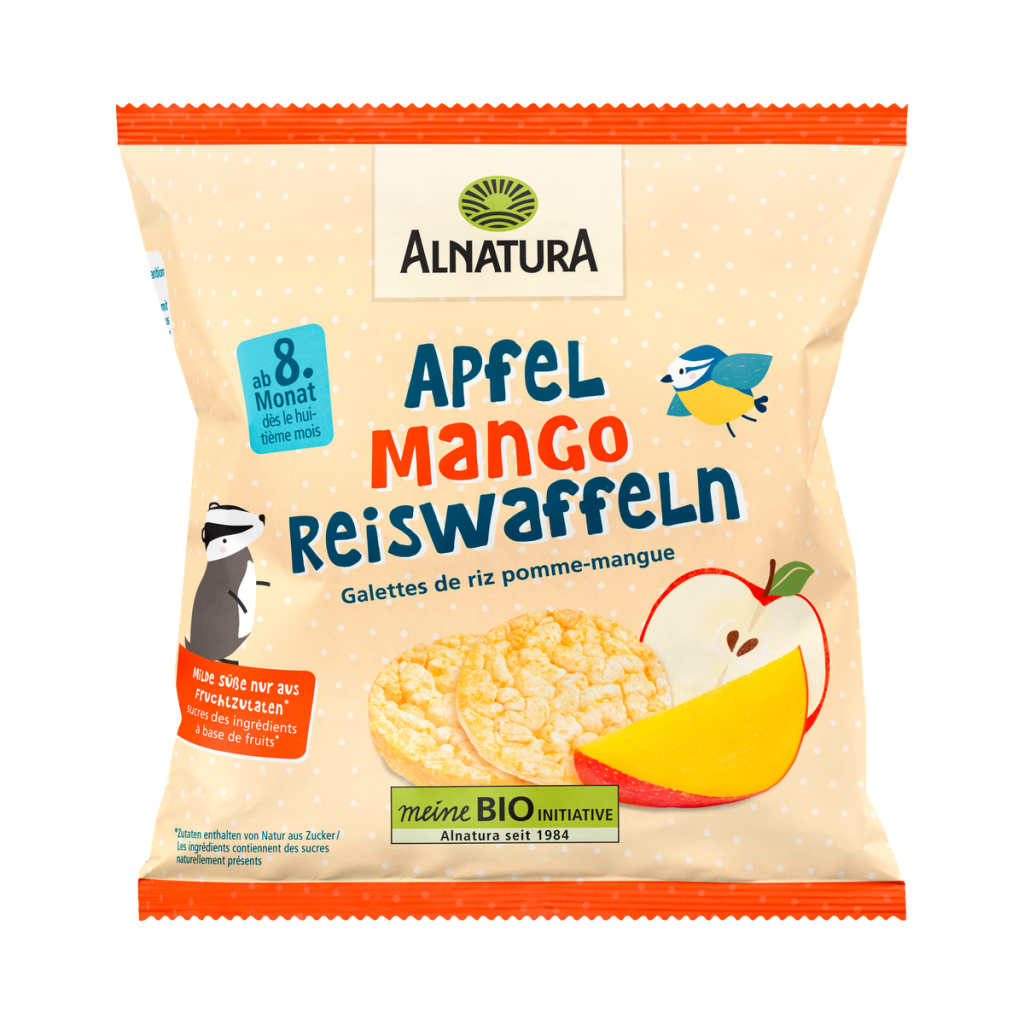 Bio Alnatura Mini Reiswaffeln Apfel Mango ab dem 8.Monat 35g