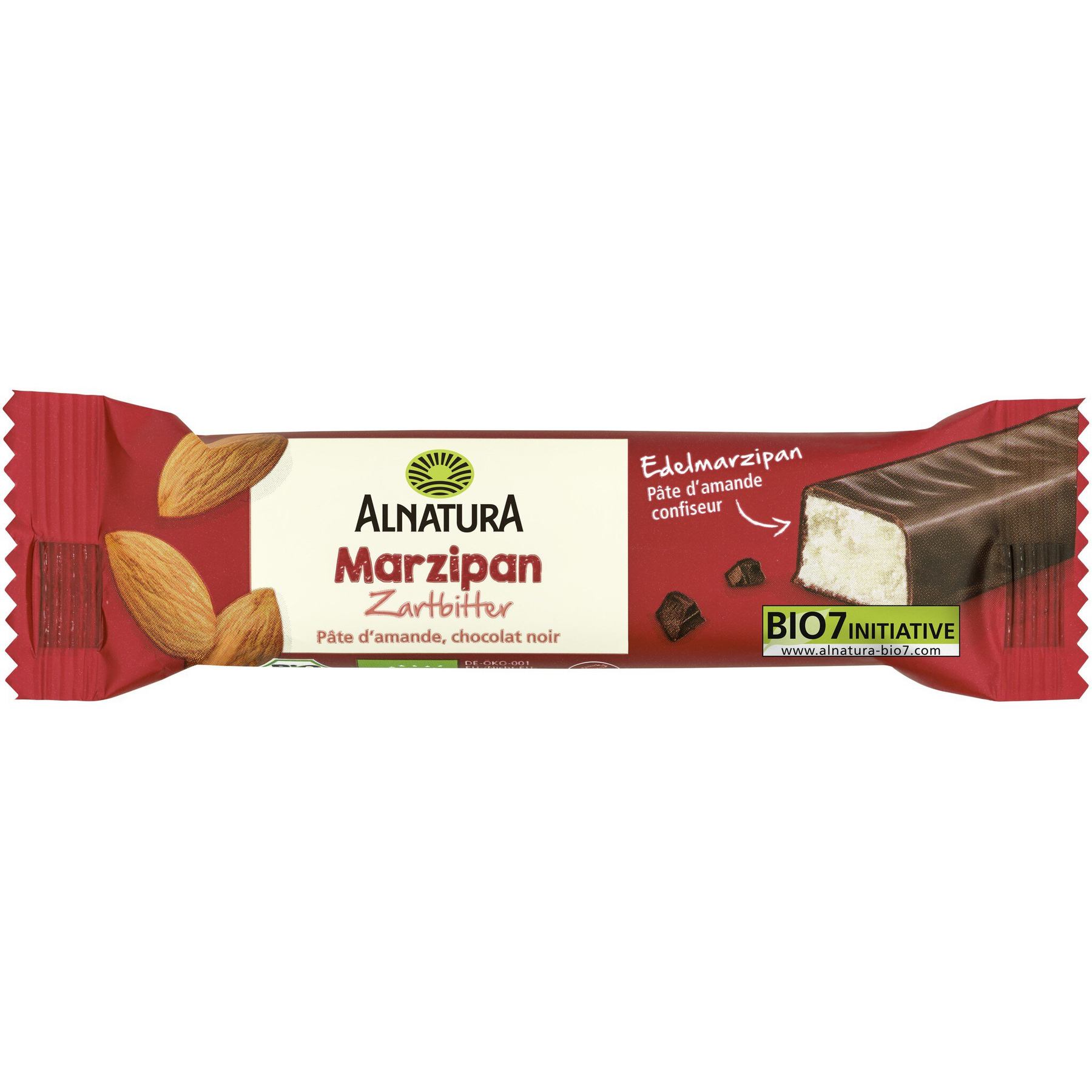 Bio Alnatura Marzipan Riegel Zartbitter 40g
