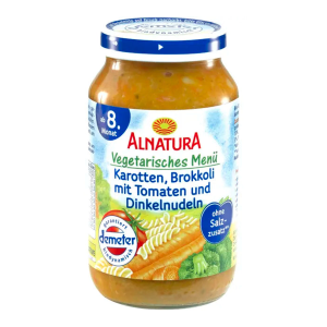 Demeter Alnatura Karotten Brokkoli Tomaten Dinkelnudeln ab dem 8.Monat 220g