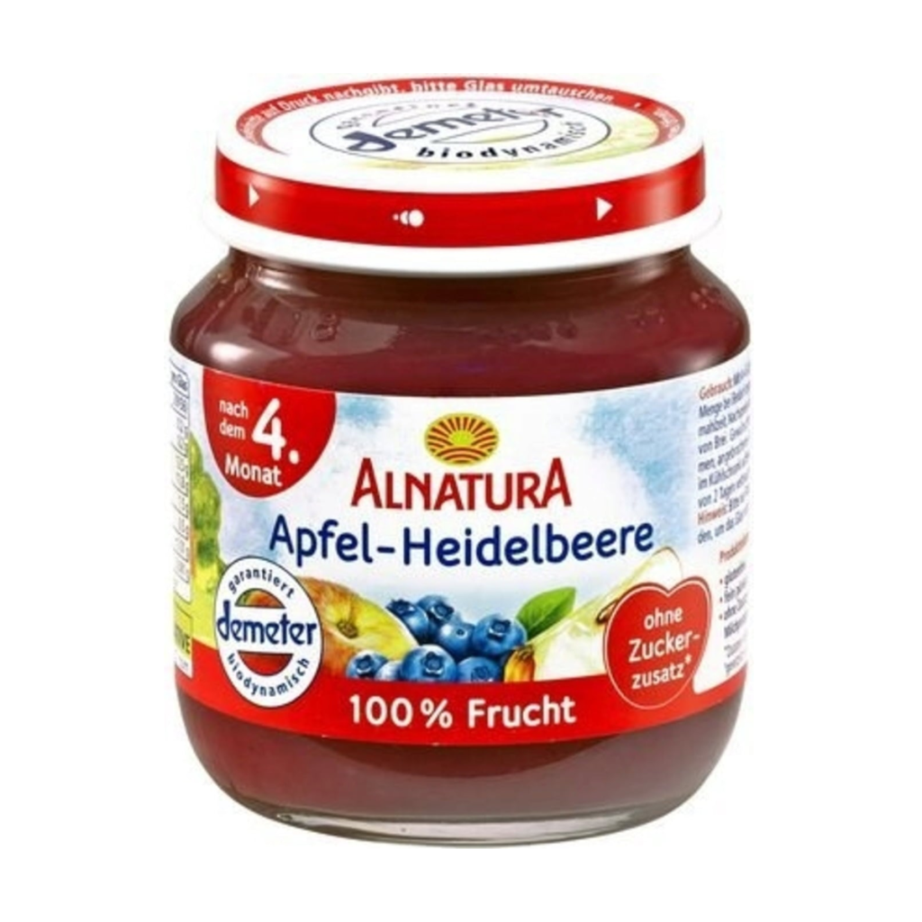 Demeter Alnatura Apfel Heidelbeere nach dem 4.Monat 125g