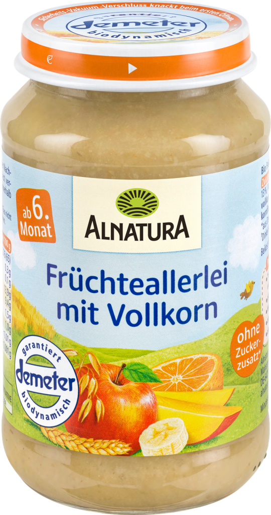 Demeter Alnatura Früchteallerlei mit Vollkorn ab dem 6.Monat 190g