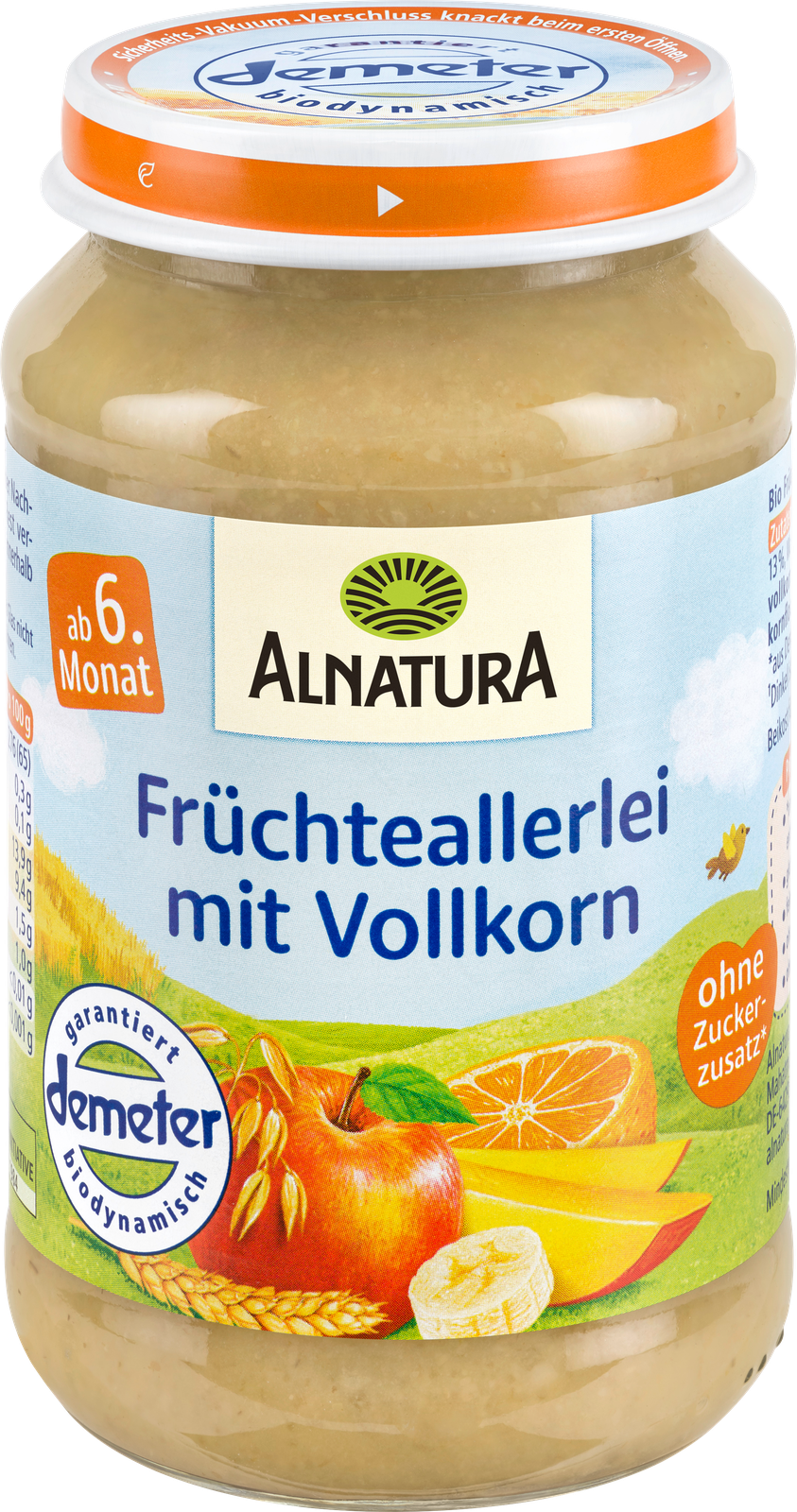 Demeter Alnatura Früchteallerlei mit Vollkorn ab dem 6.Monat 190g