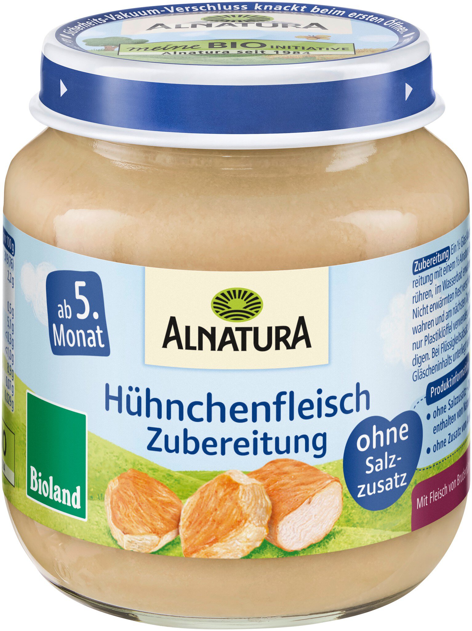 Bio Alnatura Hühnchenfleischzubereitung ab dem 5.Monat 125g
