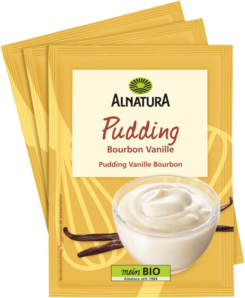 Bio Alnatura Vanillepudding für 1,5l 3x40g