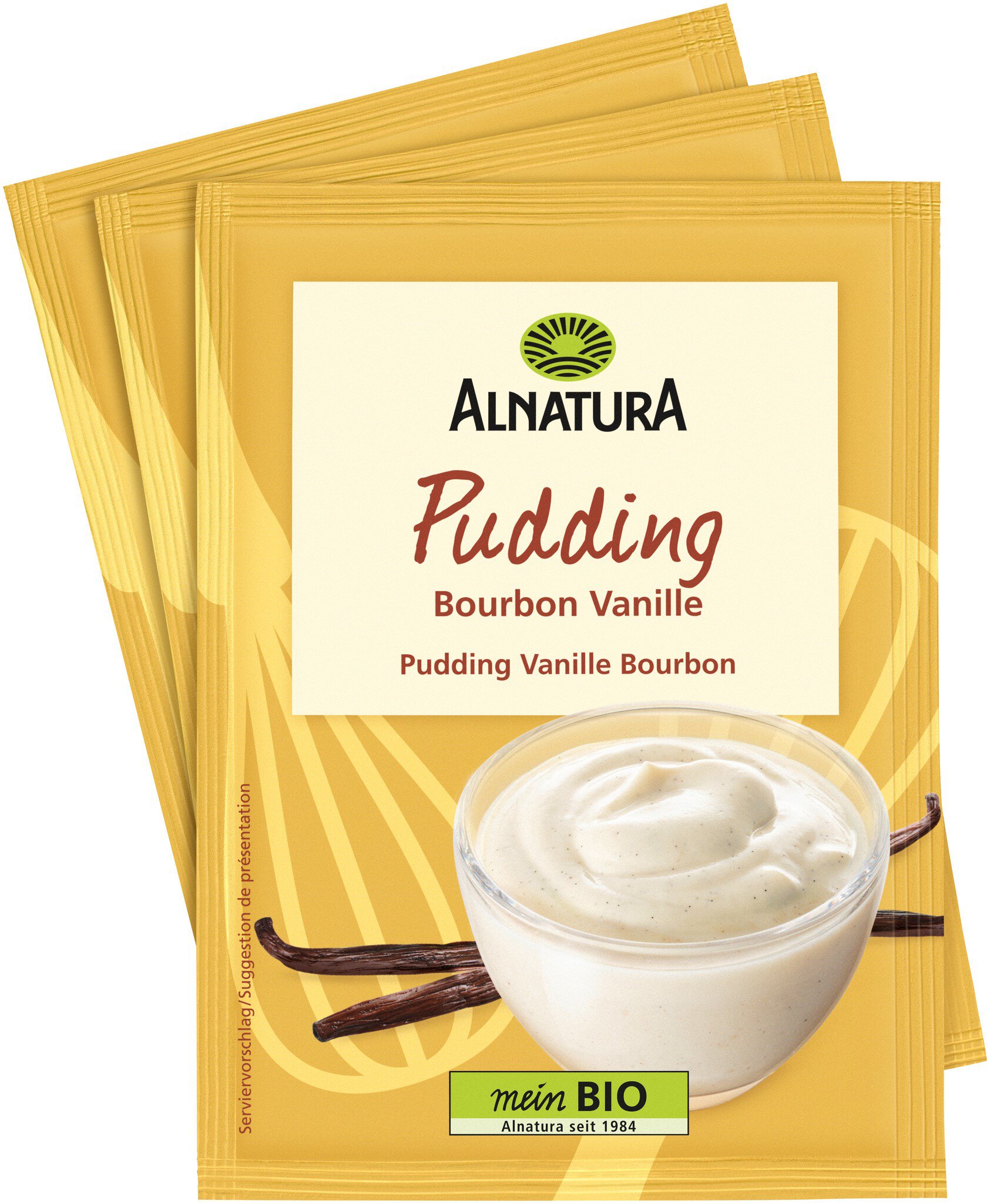 Bio Alnatura Vanillepudding für 1,5l 3x40g