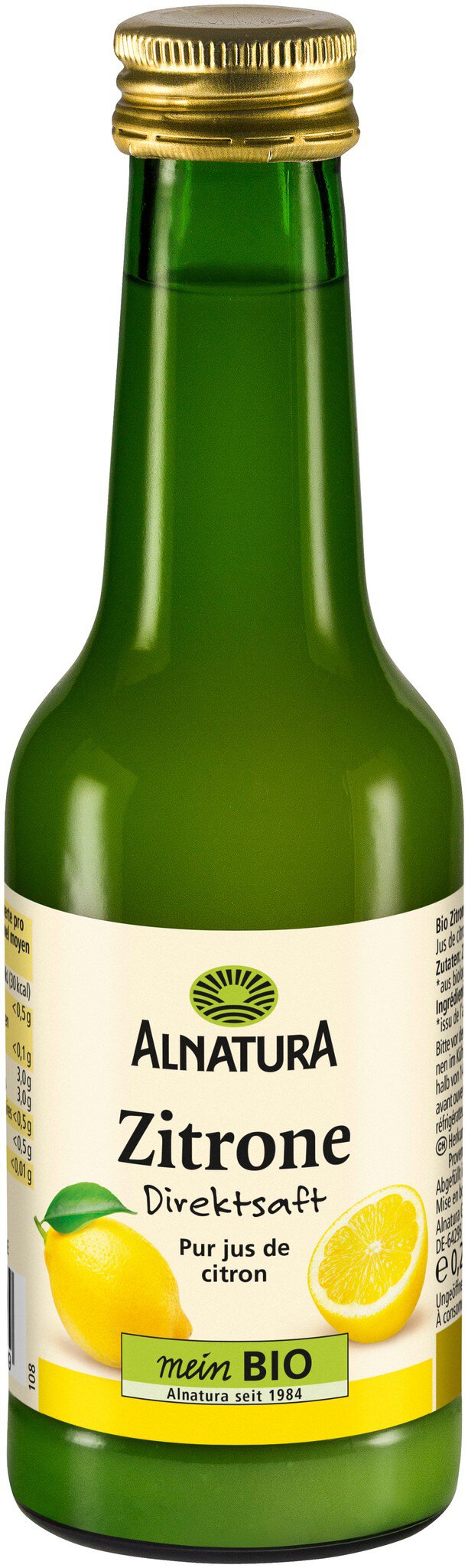 Bio Alnatura Zitronensaft 0,2l