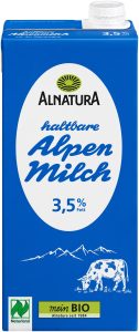 Bio Alnatura Naturland Haltbare Alpenmilch 3,5% 1l
