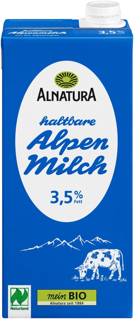 Bio Alnatura Naturland Haltbare Alpenmilch 3,5% 1l