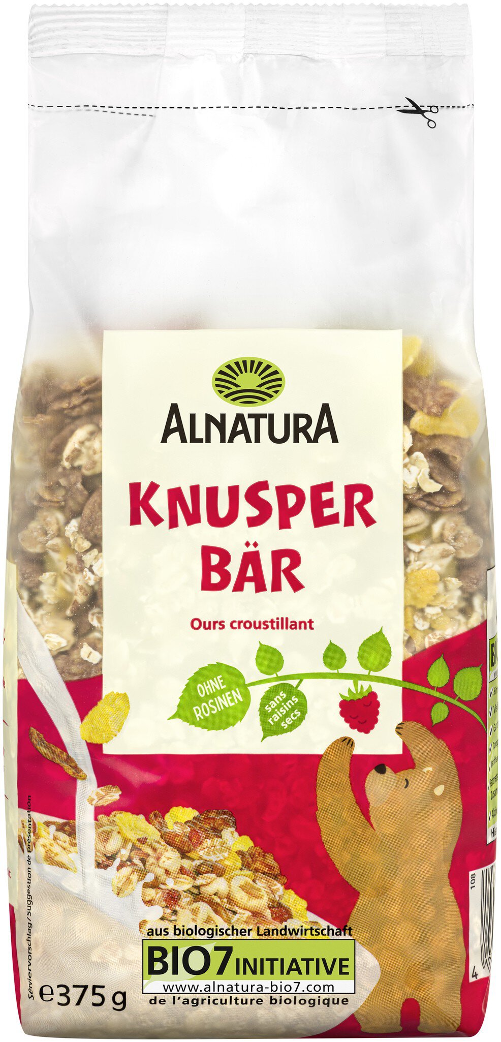 Bio Alnatura Knusper Bär Müsli 375g