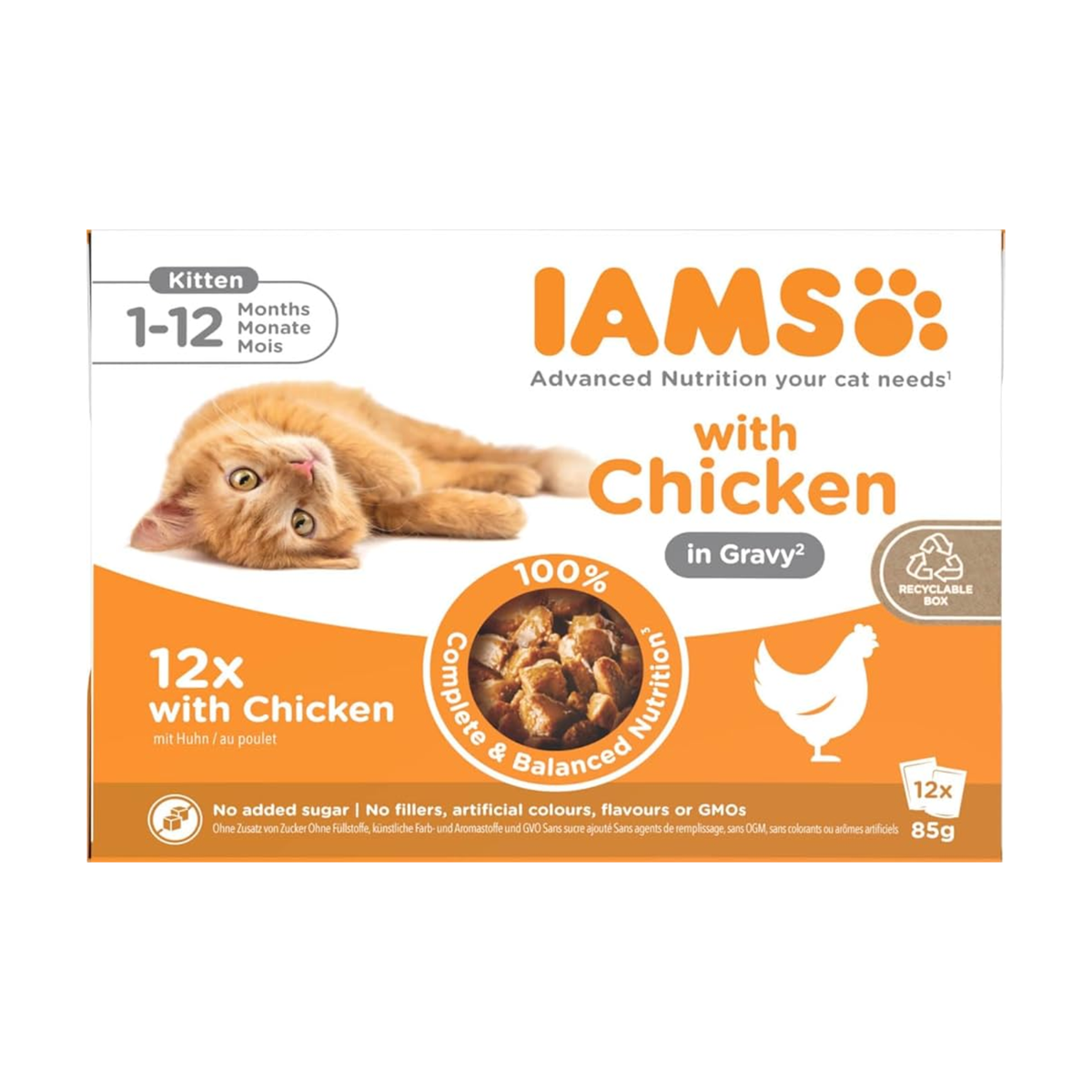 Iams Advanced Nutrition Katze Junior Huhn in Sauce 85g