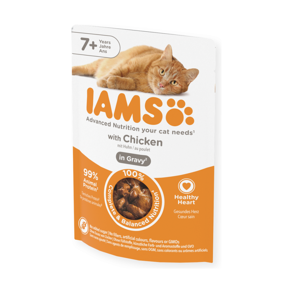 Iams Advanced Nutrition Nassfutter Katze Huhn in Sauce ab 7 Jahr 85g