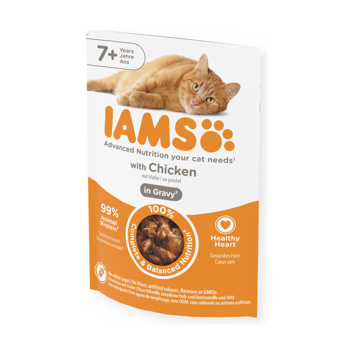 Iams Advanced Nutrition Nassfutter Katze Huhn in Sauce ab 7 Jahr 85g