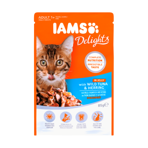 Iams Advanced Nutrition Nassfutter Katze Wild-Thunfisch und Hering im Gelee ab 1 Jahr 85g