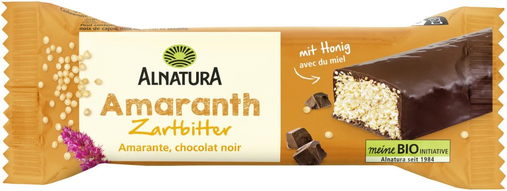 Bio Alnatura Amaranth-Riegel Zartbitter 25g