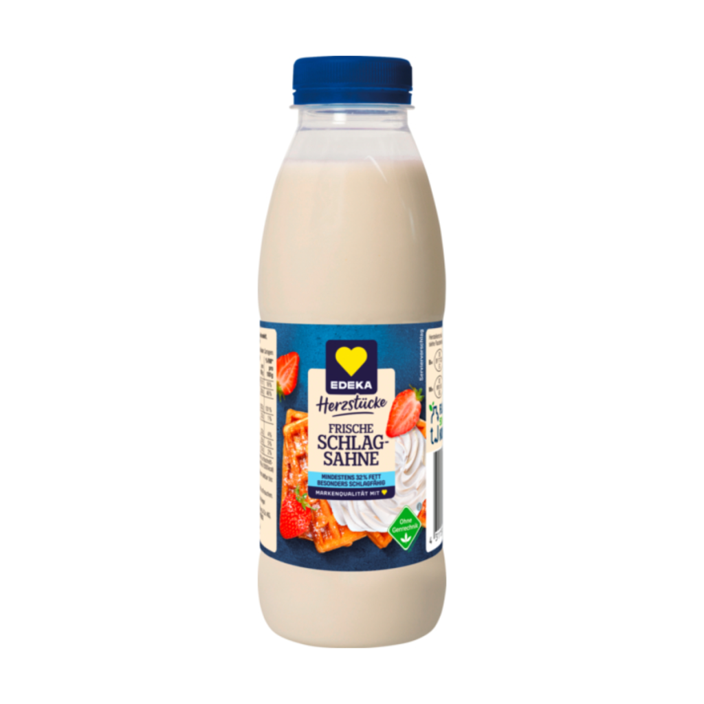 EDEKA Herzstücke Frische Schlagsahne 32% 500g VLOG