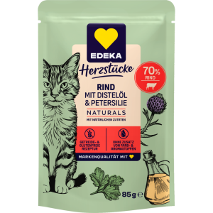 EDEKA Naturals Cat Rind und Petersilie mit Distelöl 85g