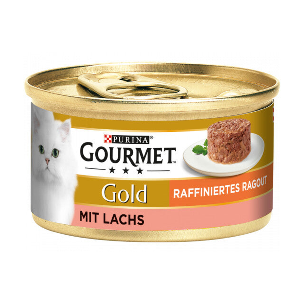 Gourmet Gold Ragout Raffinesse Lachs Katzennassnahrung 85g