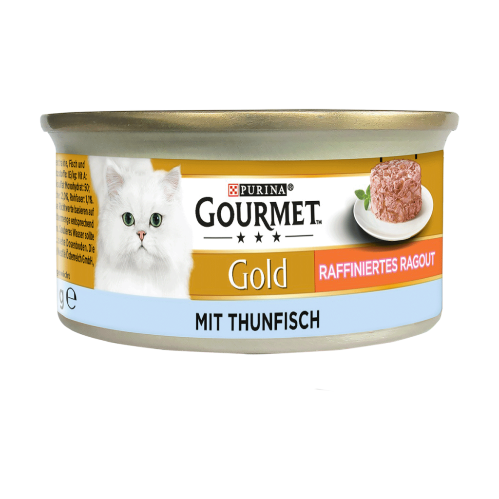Gourmet Gold Ragout Raffinesse Thunfisch Katzennassnahrung 85g
