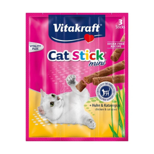 Vitakraft Cat Stick Mini Huhn&Katzengras 18g