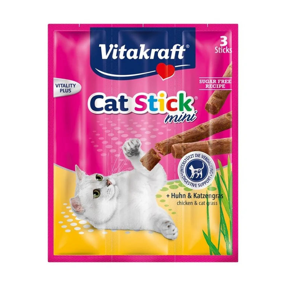 Vitakraft Cat Stick Mini Huhn&Katzengras 18g