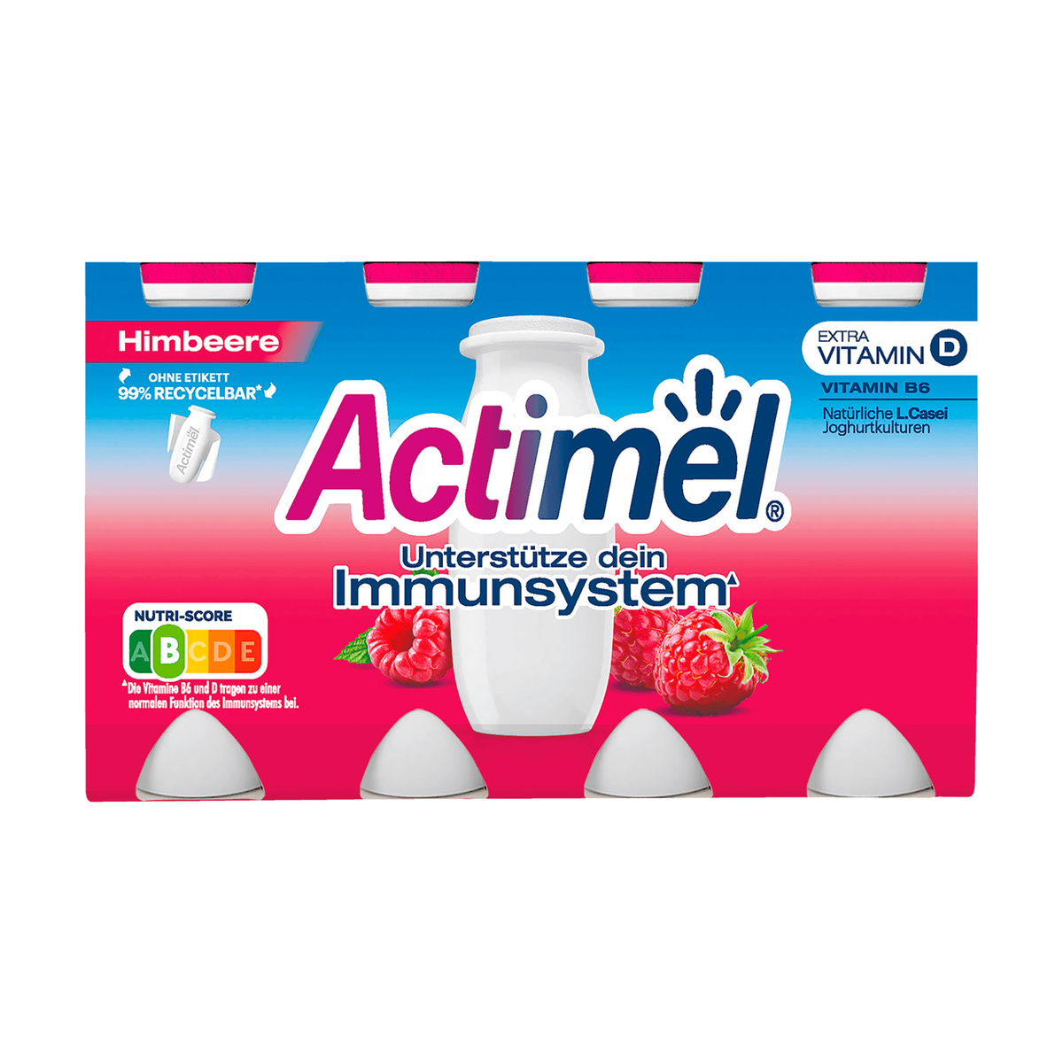 Actimel Напиток малина 8x100g