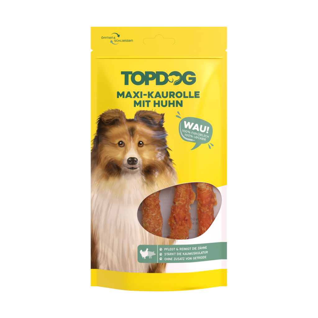Top Dog Hühnerbrust Maxi Kaurollen 150g