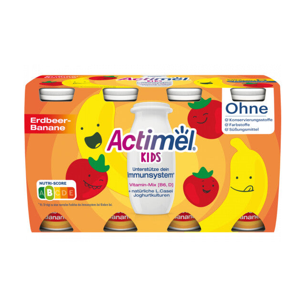 Actimel Drink Kids Erdbeere Banana 8x100g