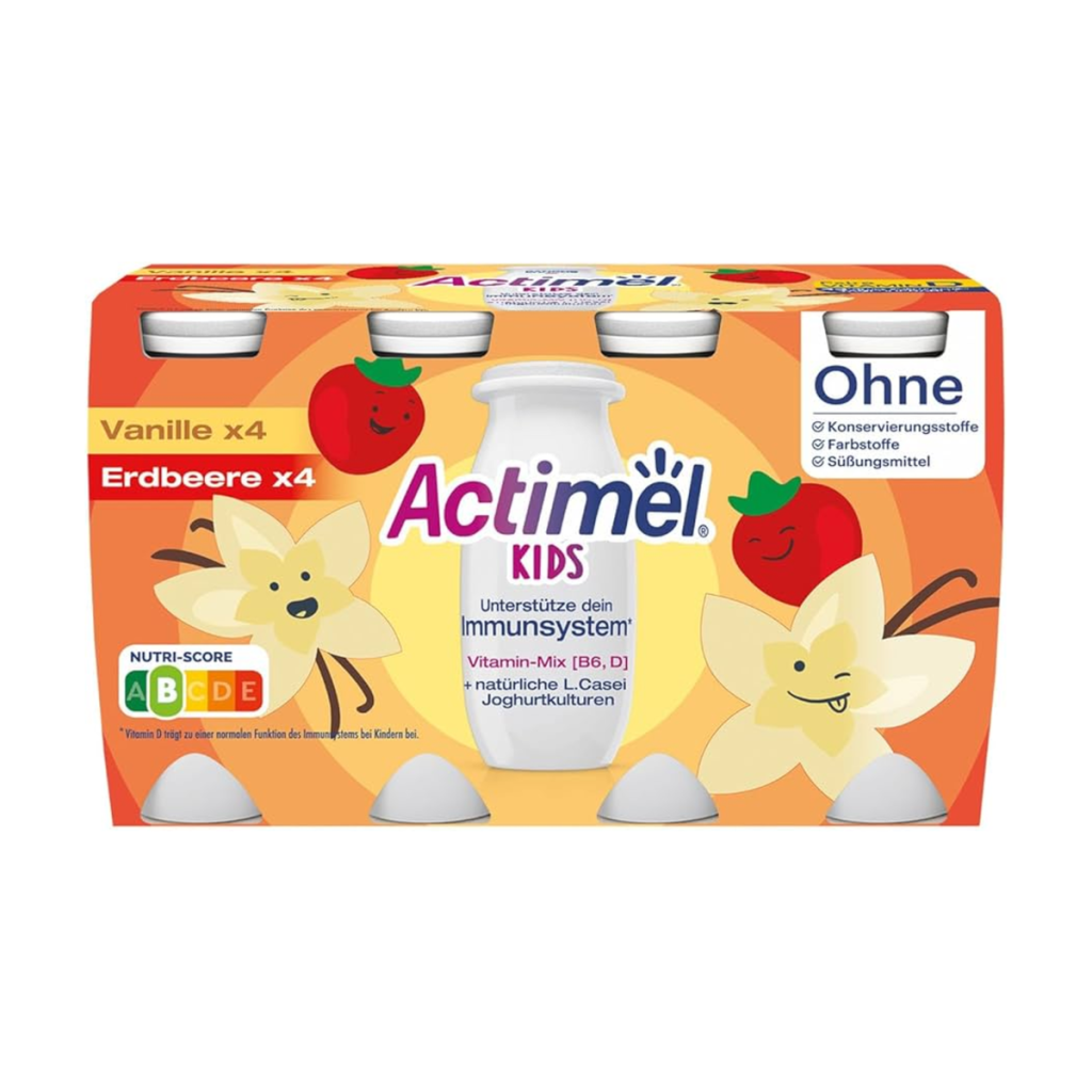 Actimel Напиток детский ваниль клубника 8x100g
