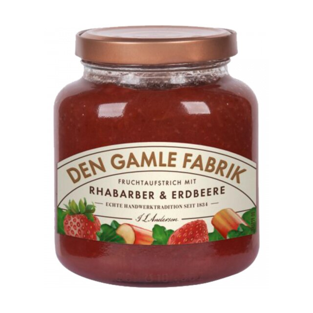 Den Gamle Fabrik Fruchtaufstrich Rhabarber&Erdbeere 380g
