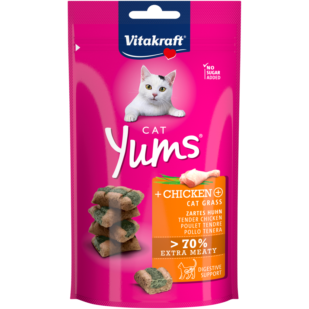 Vitakraft Cat Yums Huhn&Katzengras 40g