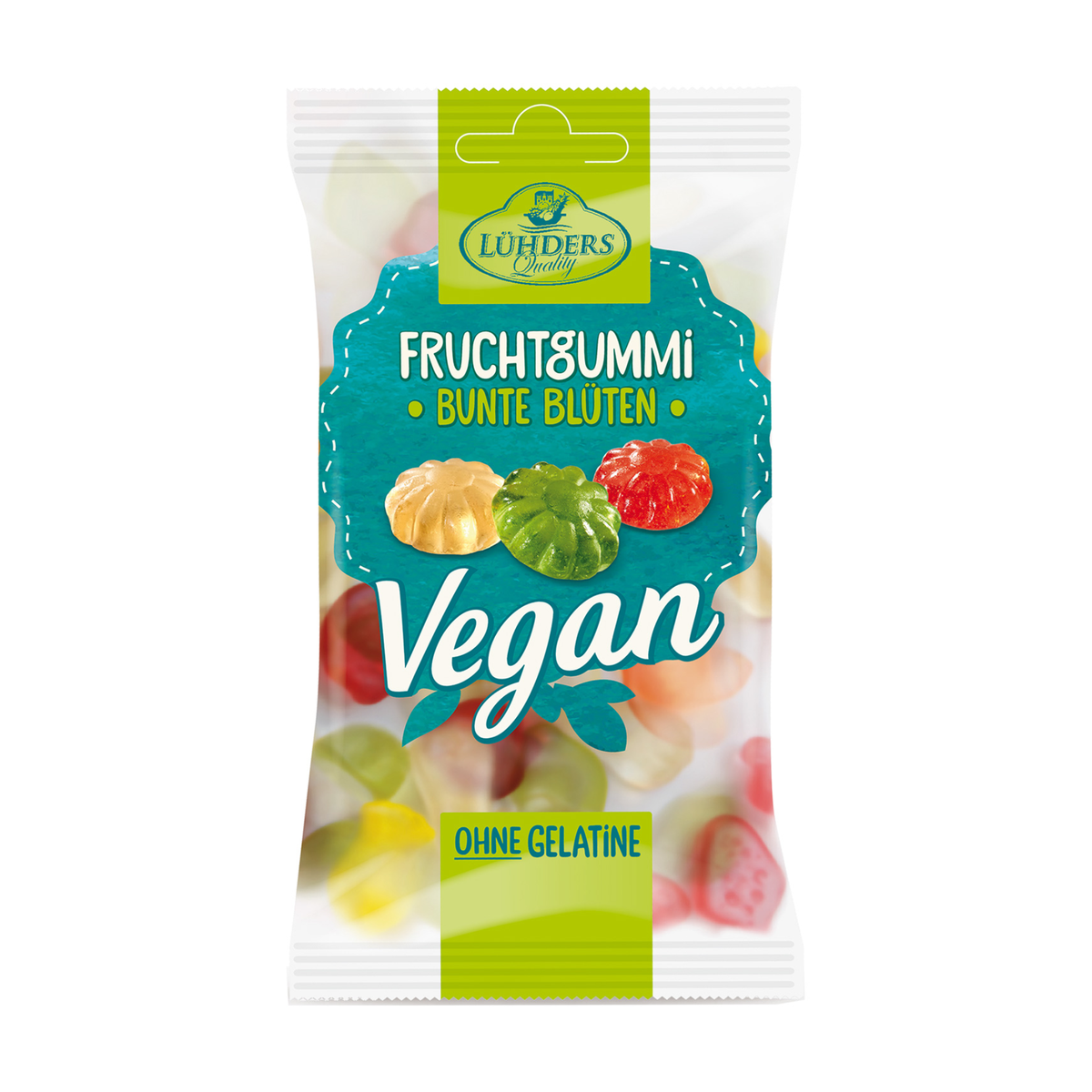 Lühders Fruchtgummi Bunte Blüten vegan 80g