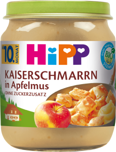 Bio Hipp Kleine Mehlspeise Kaiserschmarrn in Apfelmus ab dem 10.Monat 200g