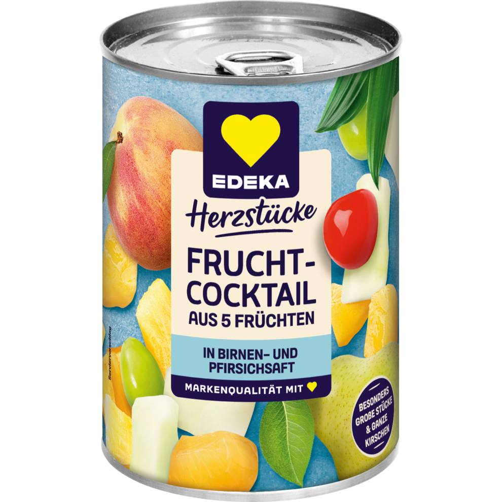 EDEKA 5-Fruchtcocktail in Birnen-und Pfirsichsaft 410g