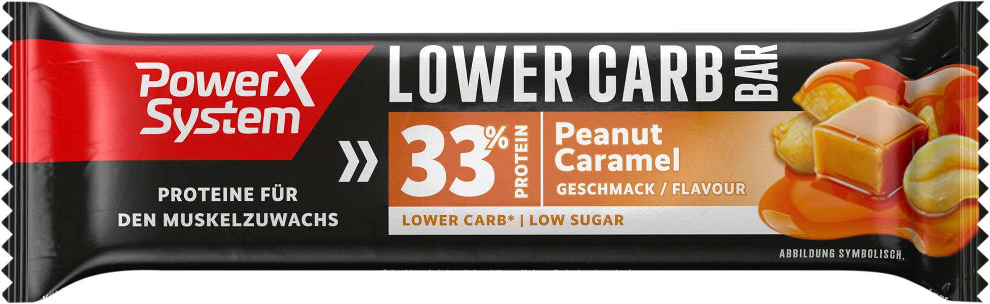 Power System Active Lifestyle Lower Carb Bar Karamell-Erdnuss 45g