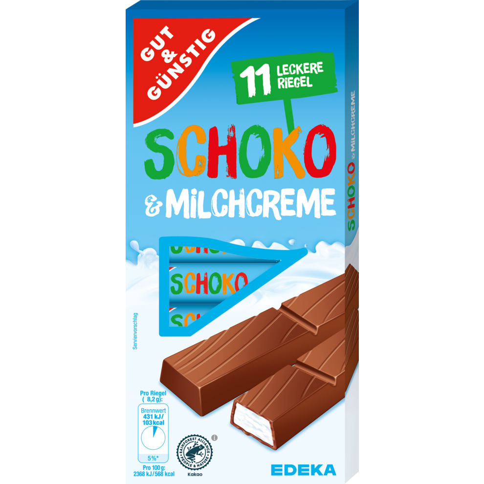 GUT&GÜNTIG Schokomilch Riegel 200g