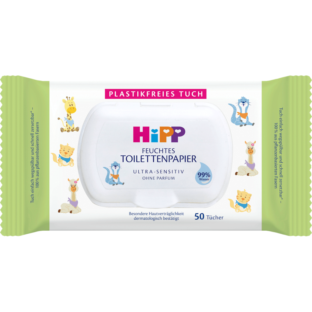 Hipp Babysanft feuchtes Kindertoilettenpapier Ultra-Sensitiv 50BL