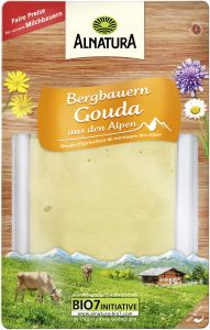 Bio Alnatura Gouda in Scheiben 45% Vollfettstufe 125g