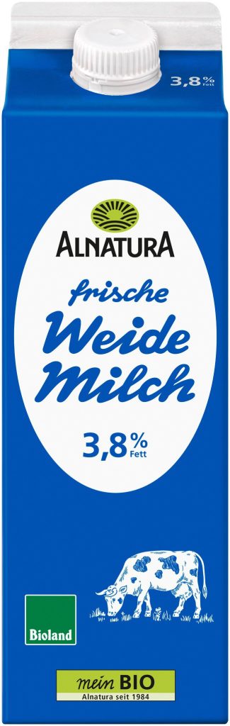 Bio Alnatura свежесть цельное молоко 3,7% 1l
