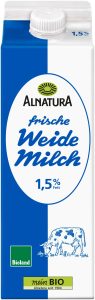 Bio Alnatura Frische Fettarme Milch 1,5% 1l