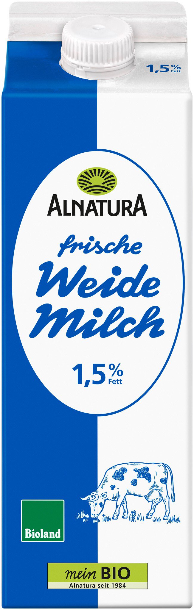 Bio Alnatura Frische Fettarme Milch 1,5% 1l
