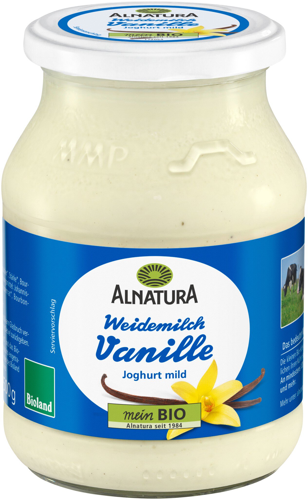 Bio Alnatura йогурт ваниль 3,8% 500g MW