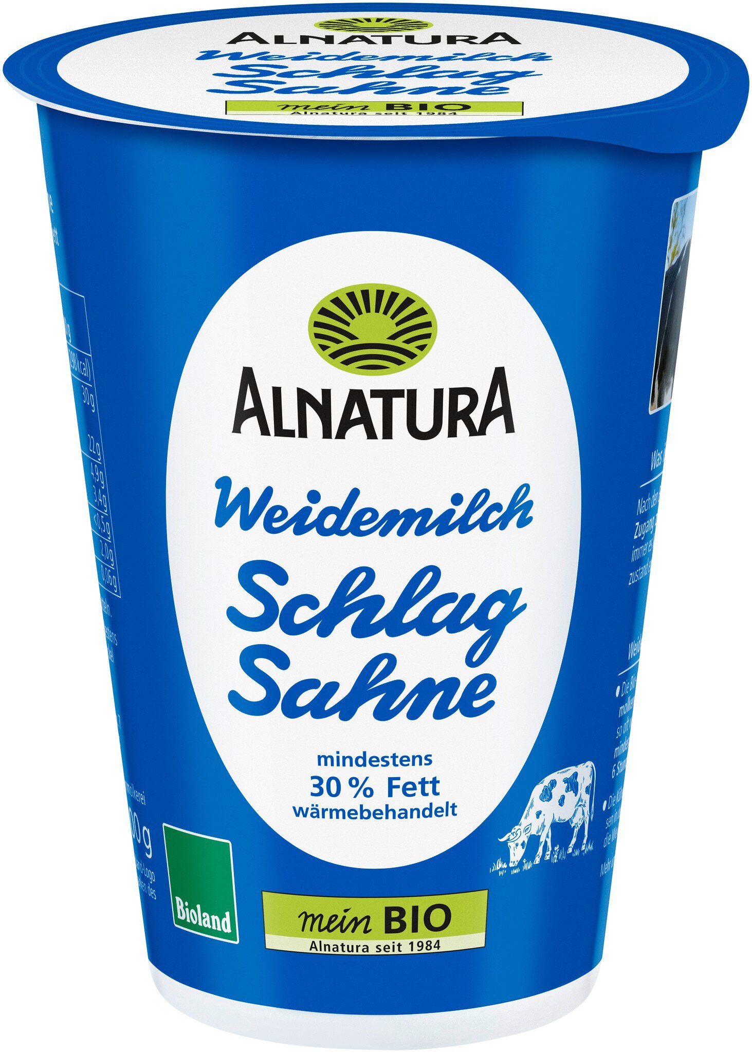 Bio Alnatura Weidemilch Schlagsahne 200g