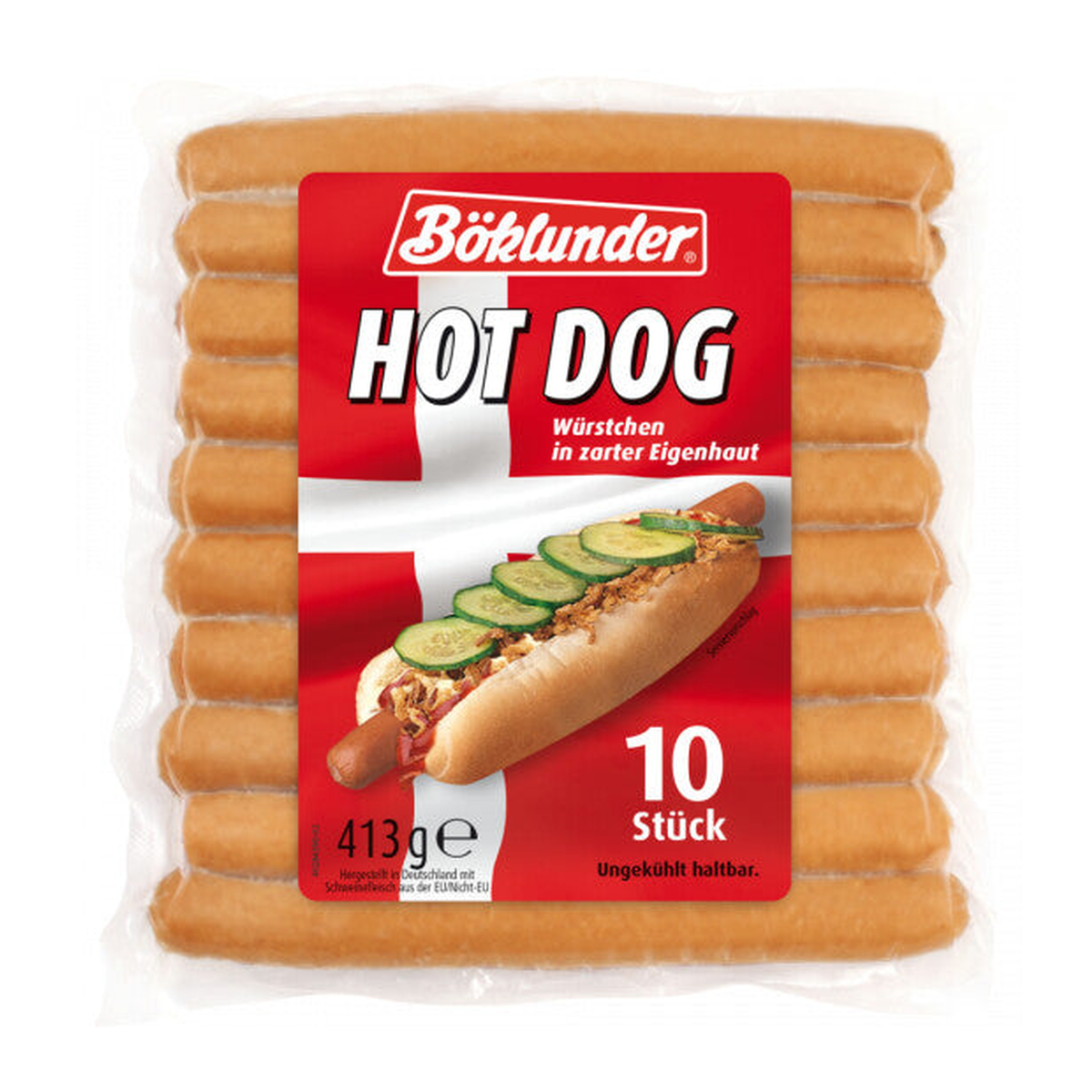 Böklunder Hot Dogs in Eigenhaut Danish Style 10ST 413g