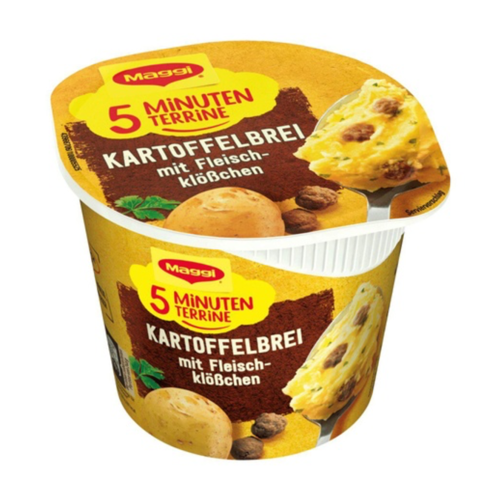 Maggi 5 Minuten Terrine Kartoffelbrei mit Fleischklößchen 46g